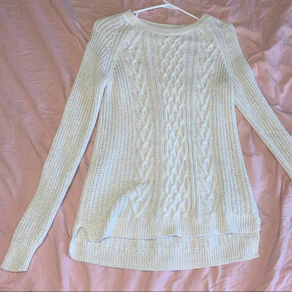 White ✨SPARKLY✨ Knit Sweater